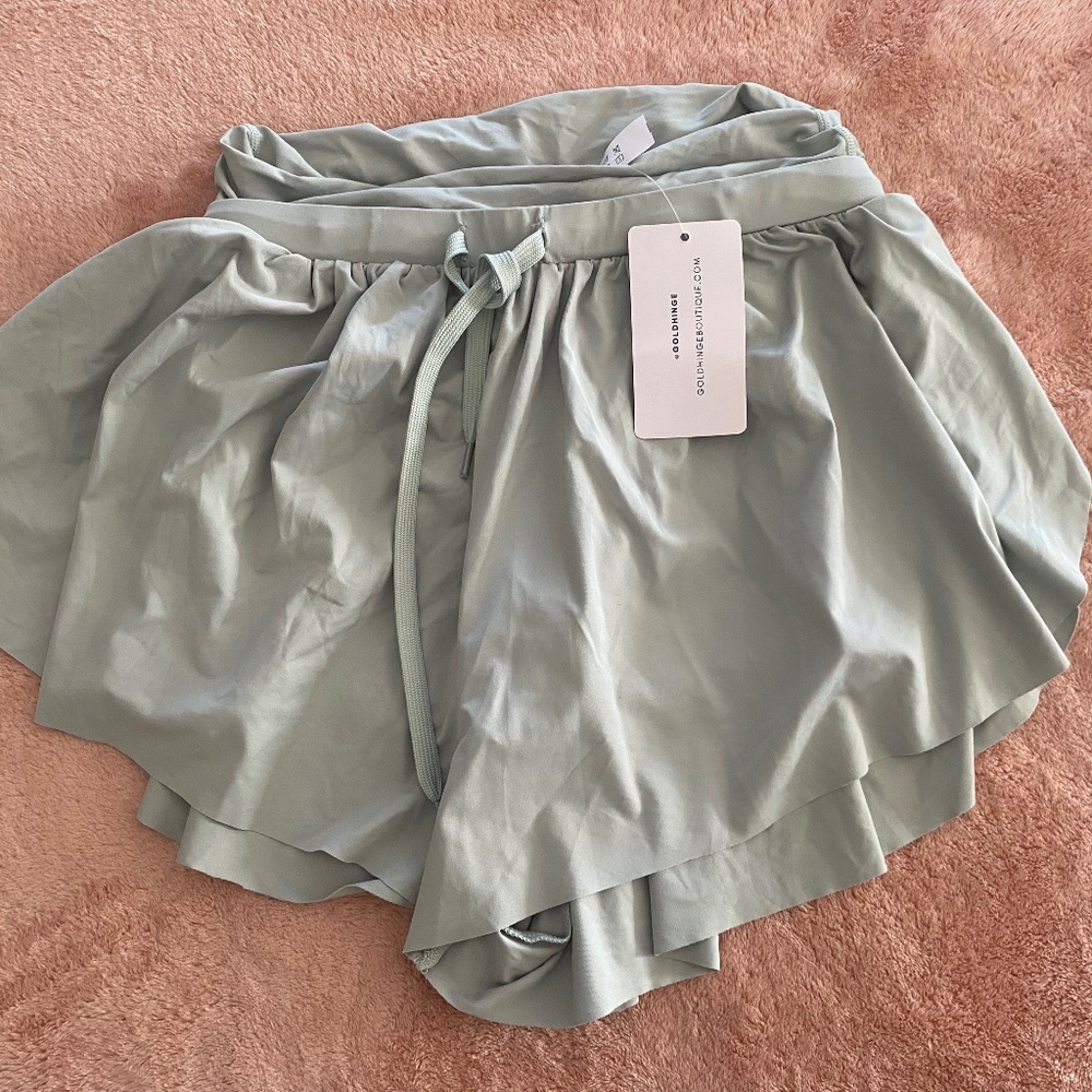 Gold Hinge go-with-the-flow shorts size xs, ash green